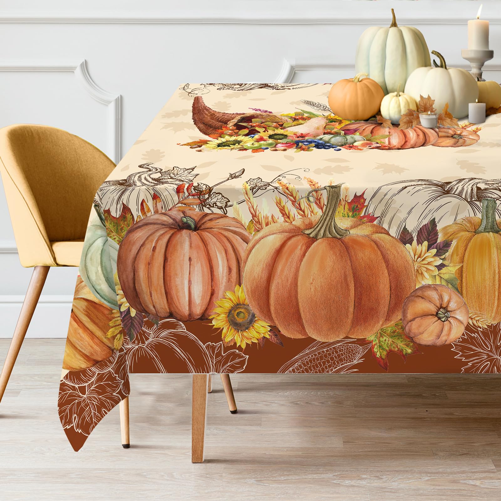 Amazon.com: Cusugbaso Fall Tablecloth 60x120 for Rectangle Table